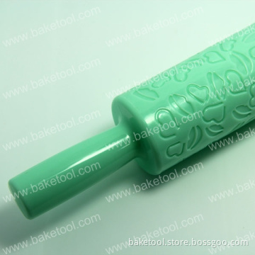 Plastic Heart&Lip Shape Embossing Rolling Pin for Cake Fondant Decorating